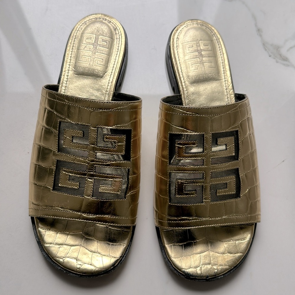 Givenchy 4G Metallic flat sandals - Picture 3 of 8